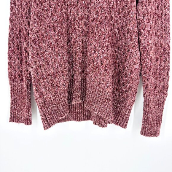 Retrology Purple Chunky Knit Asymmetric Neck Pullover Sweater Plus Size 1X NWT - Picture 8 of 8